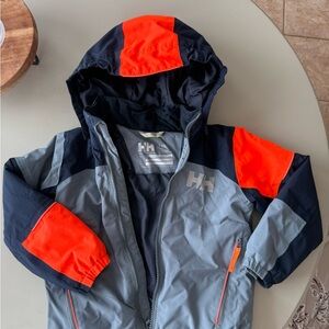 Helly Hansen Gray and Orange Fall/Winter with Hood and Colorblocking